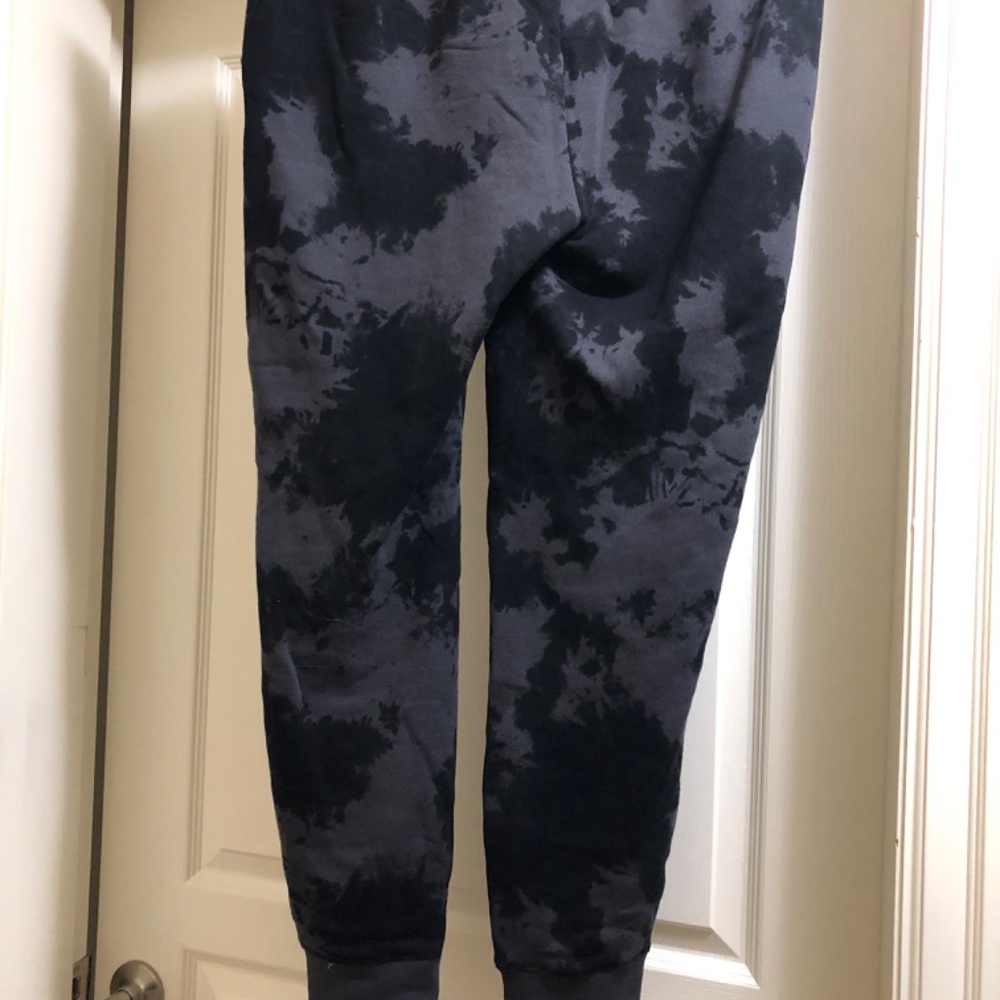 Shambala French terry jogger black with grey size Large drawstring elastic waist - Picture 4 of 4